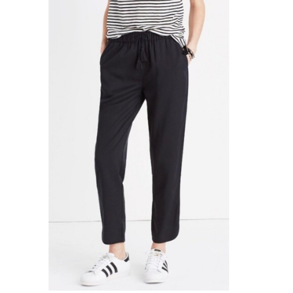 NWT Madewell Women's Black Track Trousers Size XL Style G2027